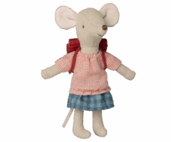 Maileg - Tricycle Mouse, Big Sister With Bag, Red