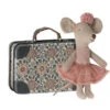 Maileg - Ballerina Little Sister In Suitcase, Asta Rose -Maileg maileg ballerina navy rose