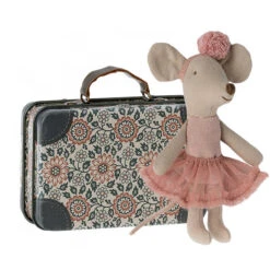 Maileg - Ballerina Little Sister In Suitcase, Asta Rose